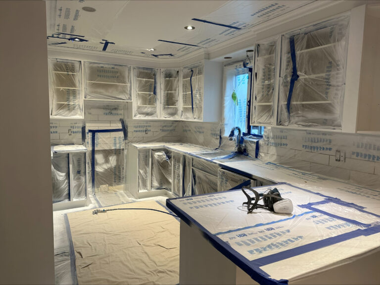 Pendant les travaux - protection complète de la cuisine